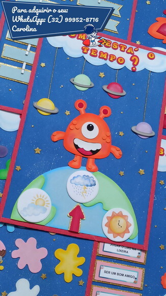Kit para Decoração Sala de Aula: Astronautas - 9 Painéis