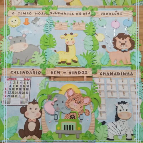 Kit Decoração de Sala de Aula de Safári