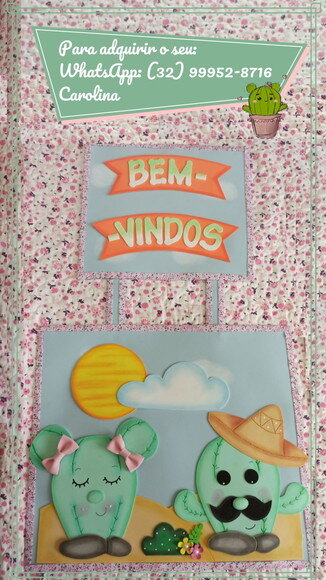 Kit Decoração Sala de Aula Tema Cactos