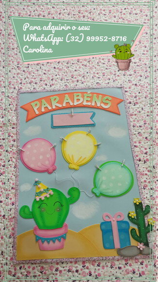 Kit Decoração Sala de Aula Tema Cactos