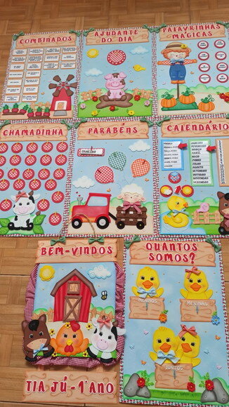 Kit Decoração Sala de Aula Tema Fazendinha
