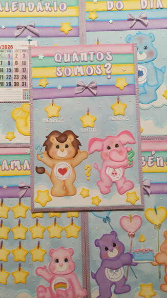 Kit Decoração Sala de Aula Tema Ursinhos Carinhosos