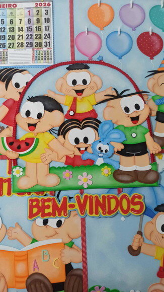 Kit para Decoração de Sala de Aula Tema Turma da Mônica