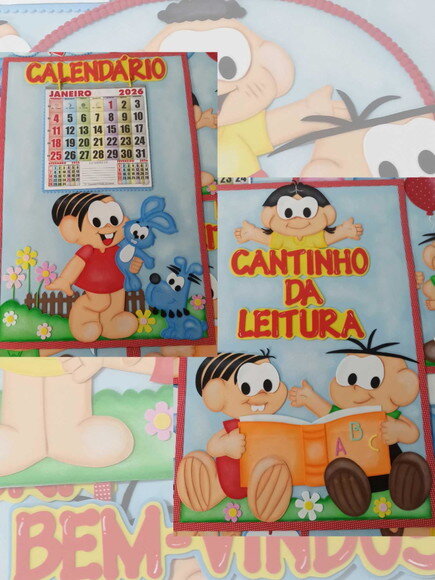 Kit para Decoração de Sala de Aula Tema Turma da Mônica