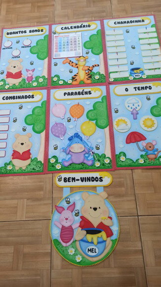 Kit para Decoração de Sala de Aula Ursinho Pooh