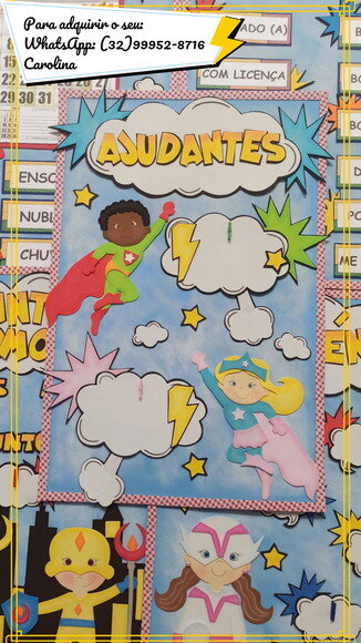 Kit Sala de Aula no Tema Heróis