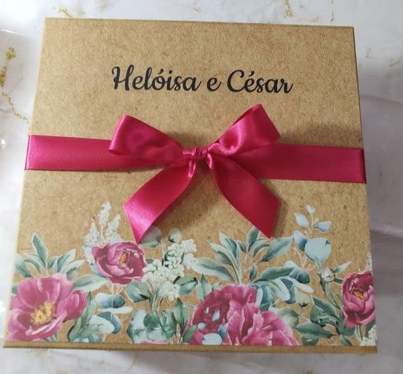 Caixa para Padrinhos mdf 15x15x7