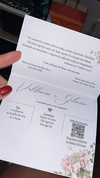 Convite de Casamento