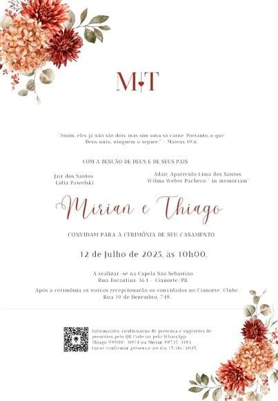 Convite de Casamento