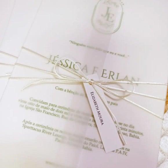 Convite de Casamento em Papel Vegetal