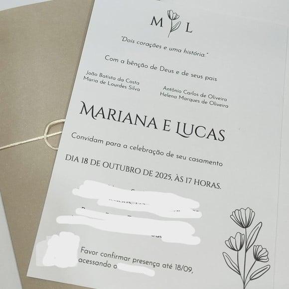 Convite de Casamento Minimalista