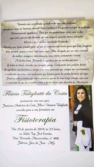 Convite de formatura