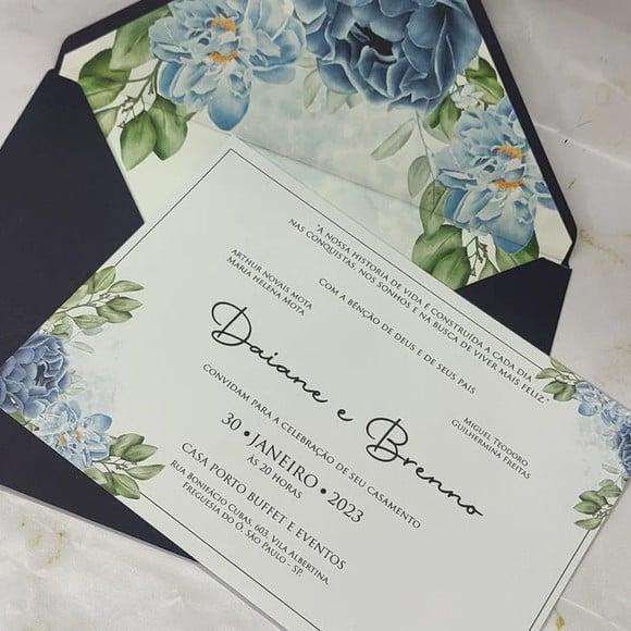 Convite de Casamento C/envelope