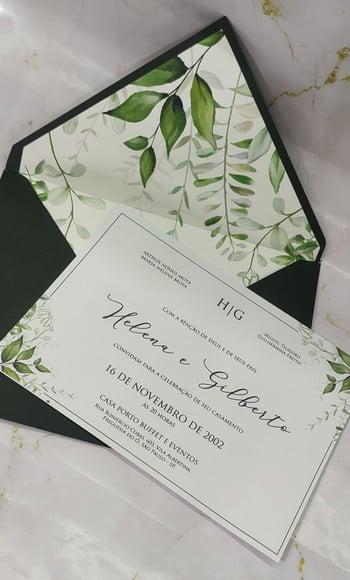 Convite de Casamento C/envelope