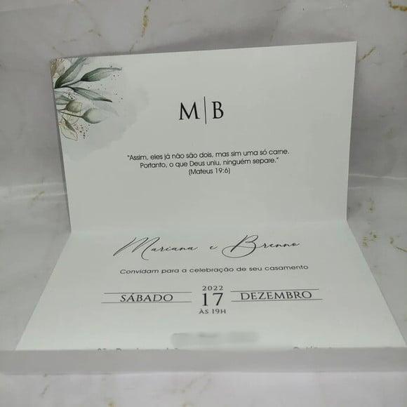 Convite de Casamento 180g