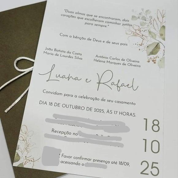 Convite de Casamento Minimalista
