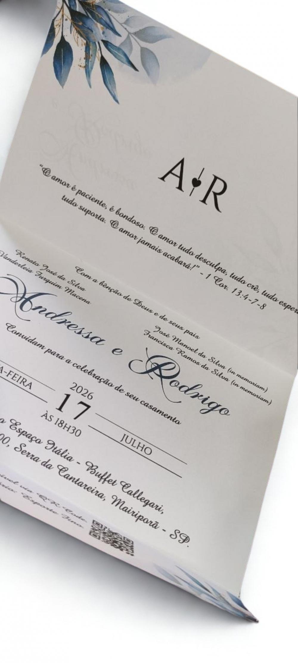 Convite de Casamento 180g