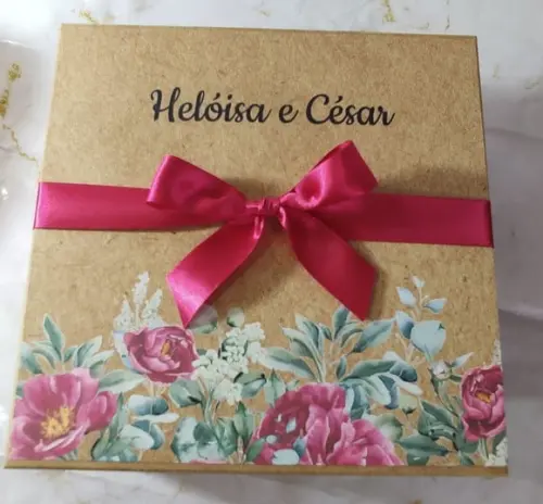Caixa para Padrinhos mdf 15x15x7