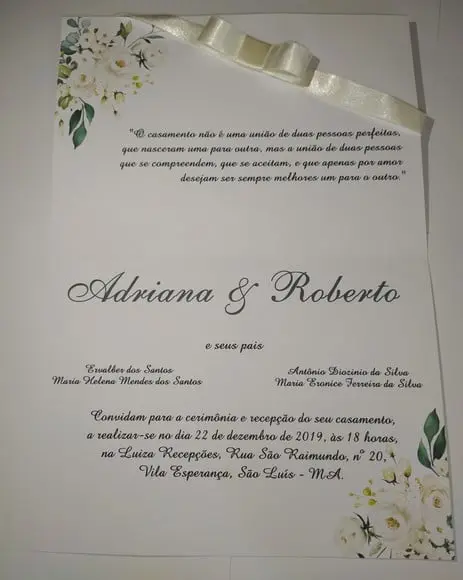 Convite de Casamento