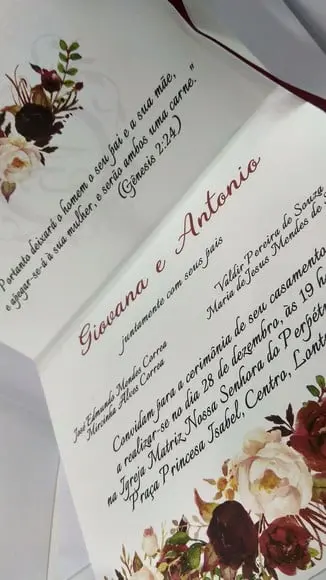 Convite de Casamento