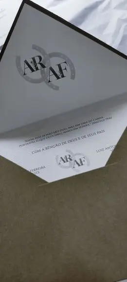 Convite de Casamento C/envelope
