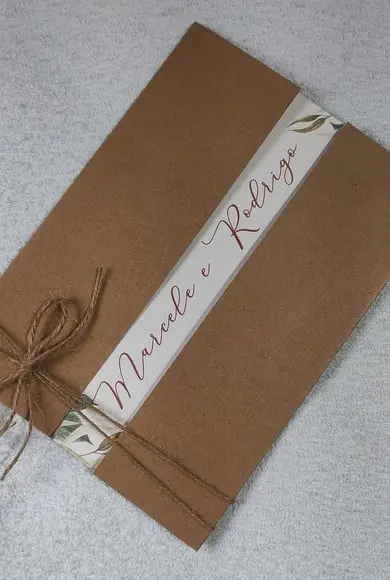 Convite de Casamento C/envelope