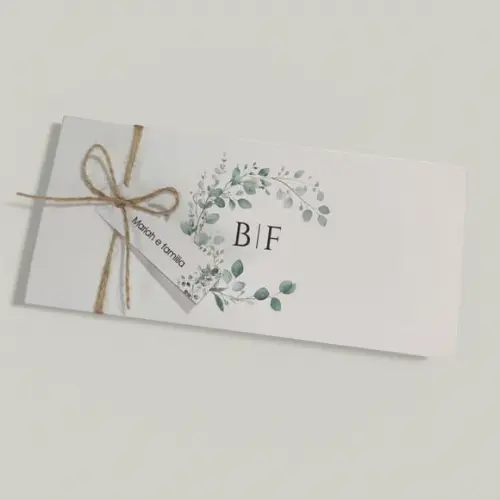 Convite de Casamento Modelo Sanfona
