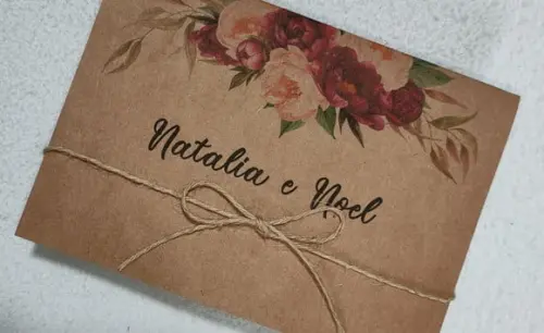 Convite de Casamento Rústico