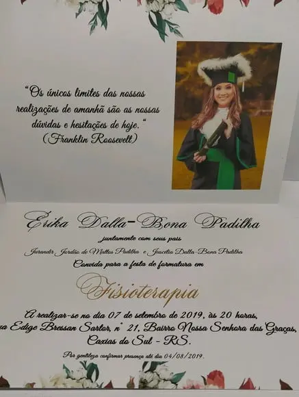 Convite de formatura
