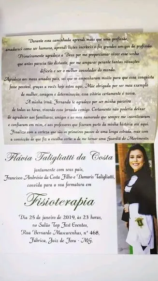 Convite de formatura