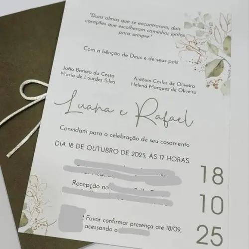 Convite de Casamento Minimalista