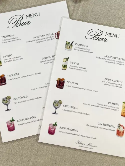 Menu Bar/Drinks