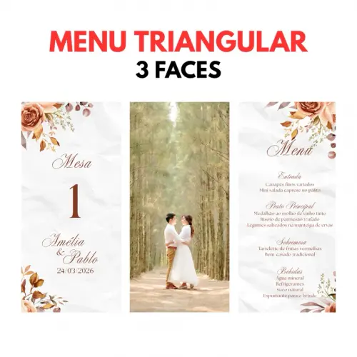 Menu Triangular com foto