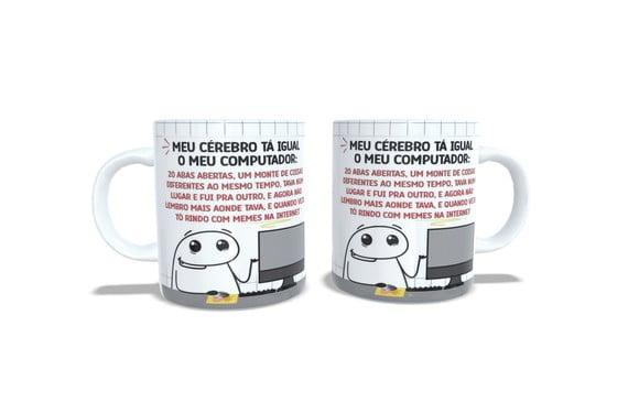 Caneca Cerebro Igual ao Computador Flork Bugado