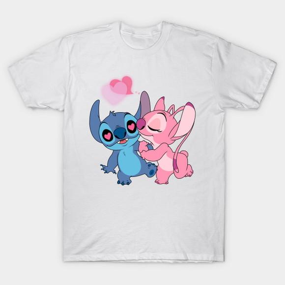 Camiseta Stitch e Angel