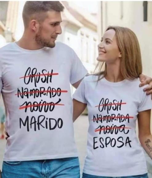 Camiseta Marido e Esposa - Kit C/02 - Casal