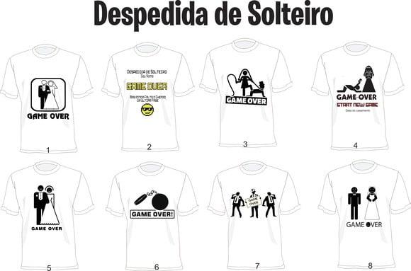 Camiseta Despedida de Solteiro - Game Over - Noivo