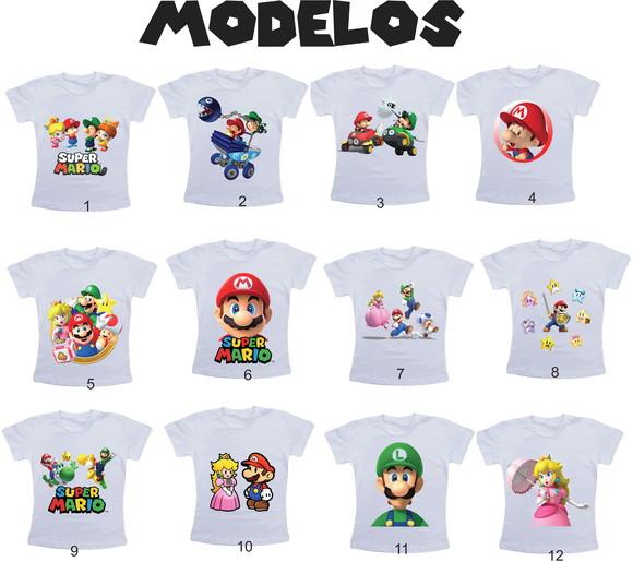 Camiseta Infantil Adulto Baby Super Mario