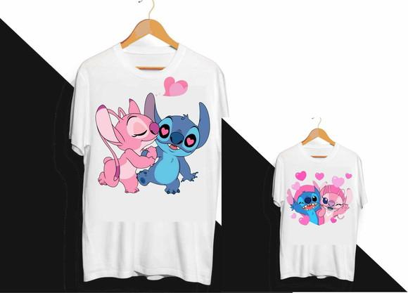 Camiseta Stitch e Angel Kit com 02