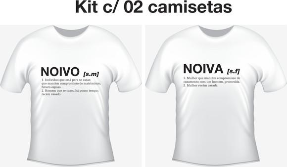 Camiseta Noiva e Noivo Significado - Kit com 02 Camisetas