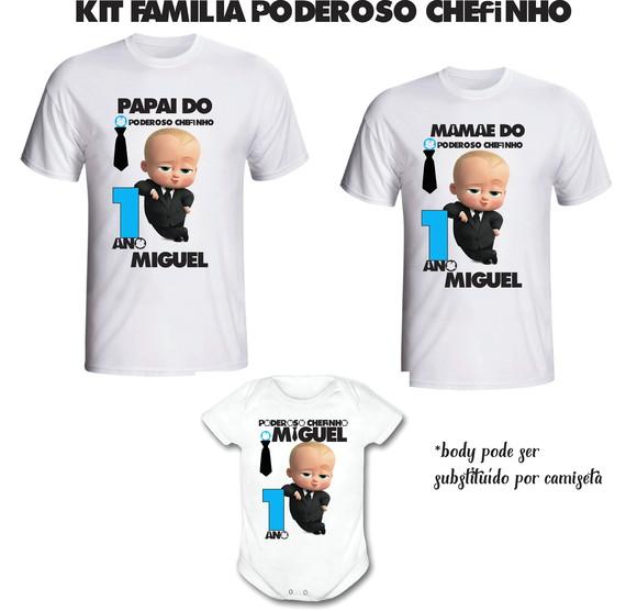 Camiseta Poderoso Chefinho Kit /02 Camisetas e Body