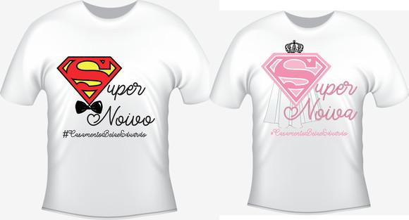 Camiseta Noivos - Casamento - Super Noivo E Super Noiva Kit