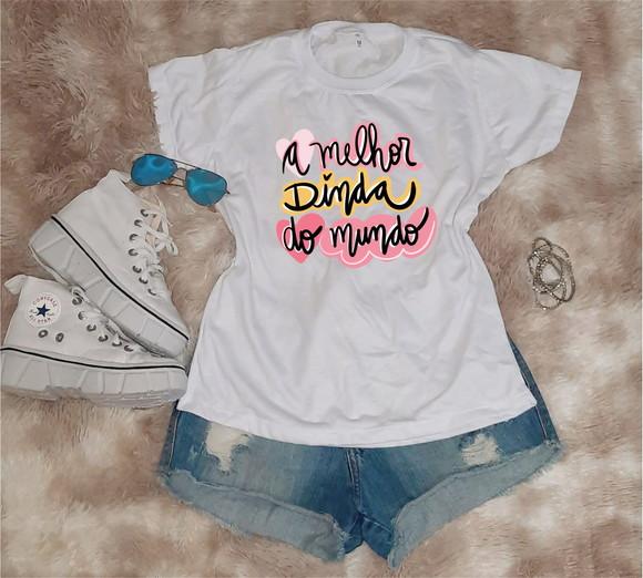 Camiseta Melhor Dinda do Mundo - Madrinha