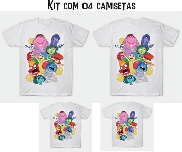 Camiseta Divertidamente 2 True Colors Kit com 4 Camisetas
