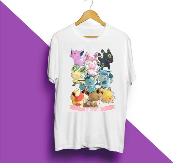 Camiseta Eevee Evolutions Cute