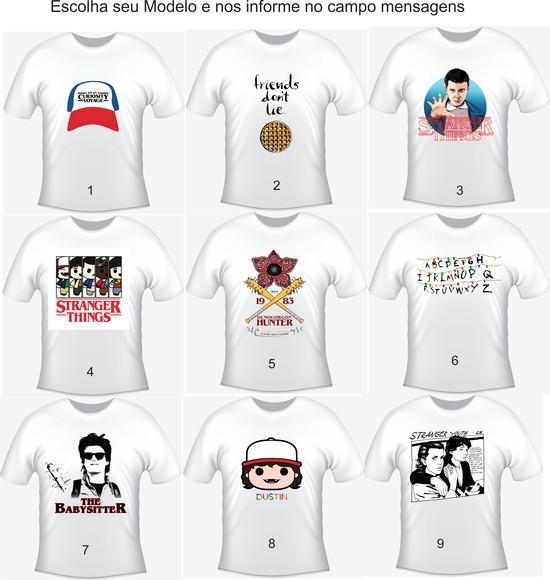 Camiseta Stranger Things - Informe seu modelo