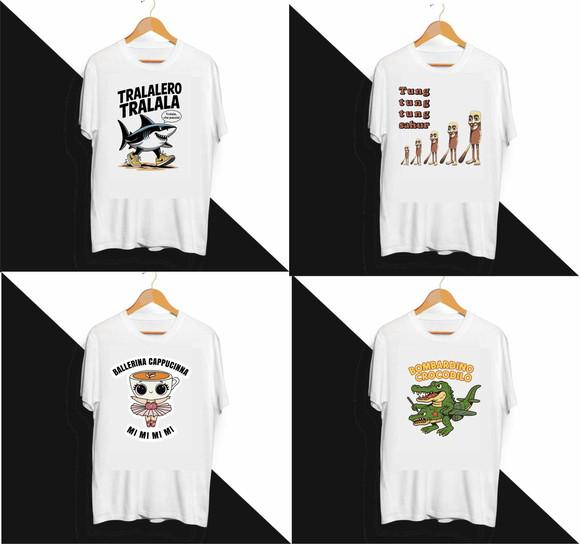Camiseta Brain Rot Tralalero Tralala Tung Tung Tung Sahur