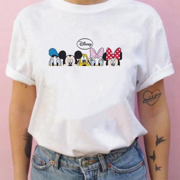 Camiseta Escondidinhos Mickey Minnie Donald Margarida Pateta