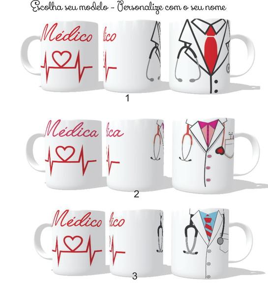 Caneca Profissão Médico - Médica - Personalizada
