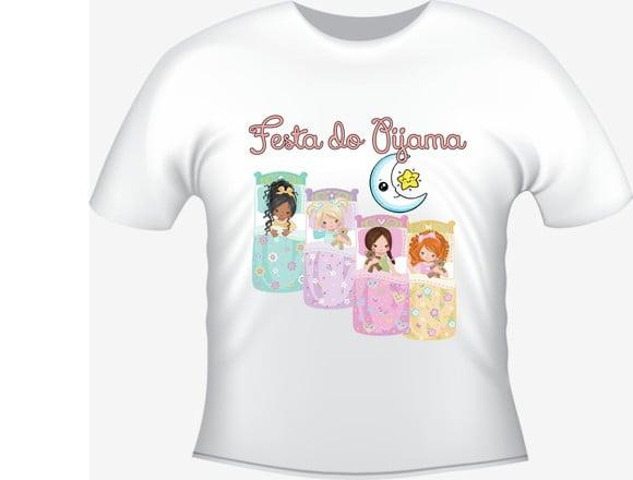 Camiseta Festa Do Pijama Infantil Adulto - Personalize